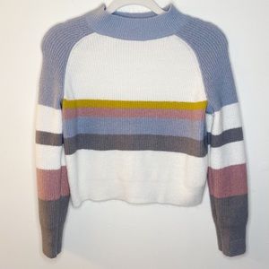 Pink Rose Striped Sweater